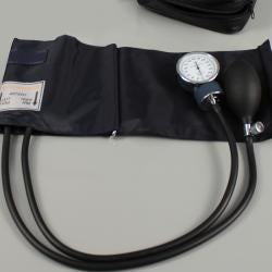 Dynarex Aneroid Sphygmomanometer with Cuff 2-Tube Pocket Size Hand Held Adult X-Large Cuff