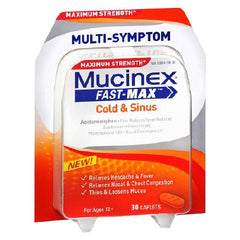 Reckitt Benckiser Cold and Cough Relief Mucinex® Fast-Max™ Cold & Sinus 325 mg - 200 mg - 5 mg Strength Caplet 20 per Bottle