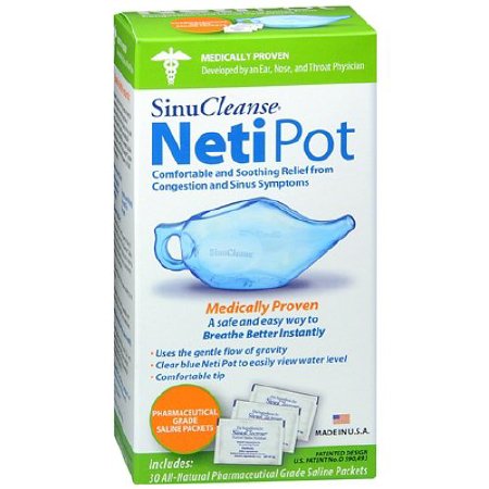 Ascent Consumer Products Saline Nasal Rinse Kit SinuCleanse® Neti Pot 2300 mg - 700 mg Strength 30 Packets