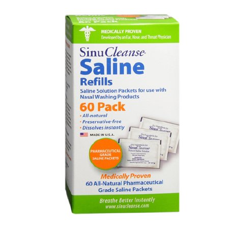 Ascent Consumer Products Saline Nasal Rinse Refill Kit SinuCleanse® 2300 mg - 700 mg Strength 60 Packets