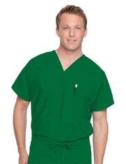Landau Uniforms Scrub Shirt X-Large Hunter Green 2 Pockets Short Dolman Sleeve Unisex