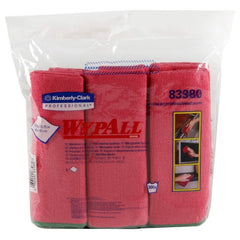 Kimberly Clark Cleaning Cloth WypAll® Red NonSterile Microfiber 15-3/4 X 15-3/4 Inch Reusable - M-830303-4307 - Case of 24