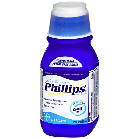 Bayer Laxative Phillips'® Milk of Magnesia Original Flavor Liquid 12 oz. 400 mg / 5 mL Strength Magnesium Hydroxide