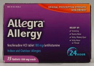 Chattem Inc Allergy Relief Allegra® 180 mg Strength Tablet 15 per Box