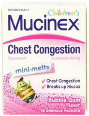 Reckitt Benckiser Children's Cold and Cough Relief Children's Mucinex® Mini-Melts™ 100 mg - 5 mg Strength Powder 12 per Box