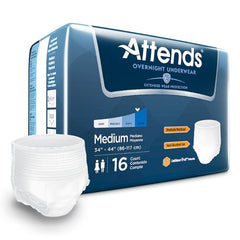 Attends Healthcare Products Unisex Adult Absorbent Underwear Attends® Overnight Pull On with Tear Away Seams Medium Disposable Heavy Absorbency - M-830766-3864 - Case of 64