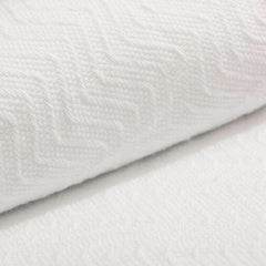 Standard Textile Bath Blanket PerVal Herringbone 74 X 96 Inch Cotton 50% / Polyester 50%