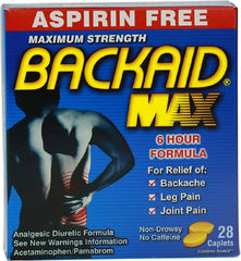 Alva Amco Pharma Pain Relief Backaid® Max 500 mg Strength Acetaminophen Caplet 28 per Box