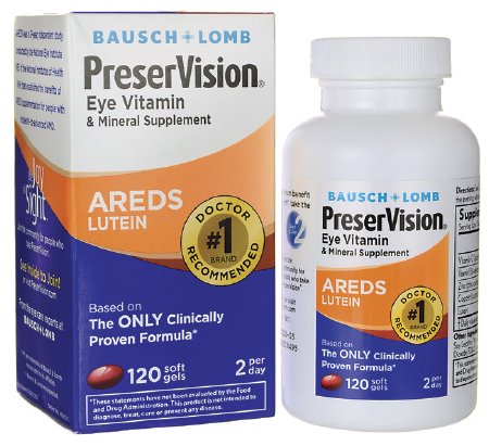 Bausch & Lomb Multivitamin Supplement PreserVision® Ascorbic Acid / Vitamin E / Zinc 200 IU - 226 mg - 34.8 mg Strength Softgel 120 per Bottle