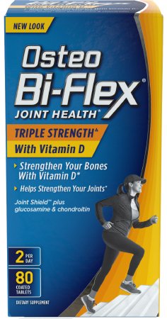 US Nutrition Joint Health Supplement Osteo-Bi-Flex® with 5 Loxin® Advanced Vitamin D / Glucosamine 2000 IU - 1500 mg Strength Caplet 80 per Bottle