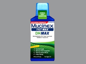 Reckitt Benckiser Cold and Cough Relief Mucinex® Fast-Max™ DM Max 400 mg - 20 mg / 20 mL Strength Liquid 6 oz.