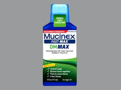 Reckitt Benckiser Cold and Cough Relief Mucinex® Fast-Max™ DM Max 400 mg - 20 mg / 20 mL Strength Liquid 6 oz.