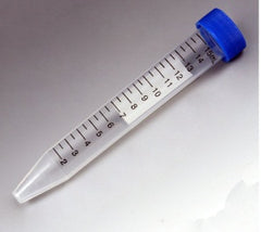 Globe Scientific Centrifuge Tube Conical Bottom Plain 17 X 120 mm 15 mL Blue Screw Cap Polypropylene Tube