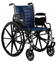 Invacare Wheelchair Tracer® EX2 Dual Axle Desk Length Arm Removable Padded Arm Style Midnight Blue Upholstery 18 Inch Seat Width 250 lbs. Weight Capacity