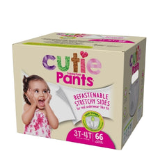 First Quality Female Toddler Training Pants Cutie Pants® Size 3T to 4T Disposable Heavy Absorbency - M-831580-4930 - Bag of 23