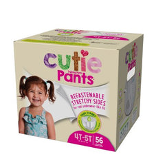 First Quality Female Toddler Training Pants Cutie Pants® Pull On with Tear Away Seams Size 4T to 5T Disposable Heavy Absorbency - M-831582-1972 - Bag of 19