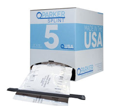 Carolina Narrow Fabric Padded Splint Roll Parker Splint™ 5 Inch X 15 Foot Fiberglass White