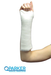 Carolina Narrow Fabric Padded Precut Splint Parker Splint™ 2 X 12 Inch Fiberglass White