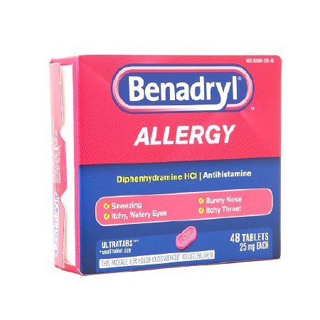 J & J Sales Allergy Relief Benadryl® 25 mg Strength Tablet 48 per Box