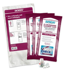 Sage Products Skin and Nasal Prep Kit Sage Nose To Toes™ Soft Pack 2% / 5% Strength Chlorhexidine Gluconate / Povidone Iodine NonSterile