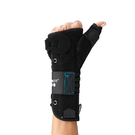 Ossur Thumb Brace Ossur® FormFit® Universal Pediatric Child Size Single-Pull Lace / Hook and Loop Closure Right Hand Black