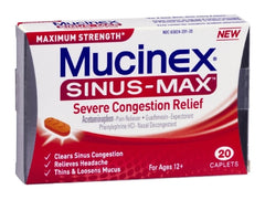 Reckitt Benckiser Cold and Sinus Relief Mucinex® Sinus-Max® 325 mg - 100 mg - 5 mg Strength Caplet 20 per Box