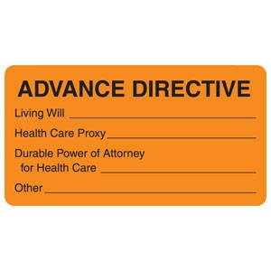 Pre-Printed Label Communication Fill In Fluorescent Orange Patient Information Label Patient Information 1-3/4 X 3-1/4 Inch