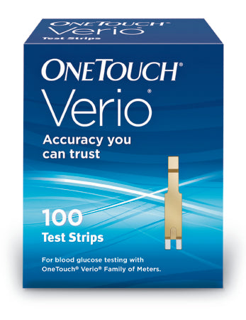 LifeScan Blood Glucose Test Strips OneTouch® Verio® 100 Strips per Box Our smallest sample size ever at 0.4 Microliter and fast results in just 5 seconds For OneTouch® Verio® Meter