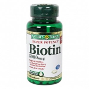US Nutrition Biotin Supplement Nature's Bounty® Vitamin B7 5000 mcg Strength Softgel 60 per Bottle