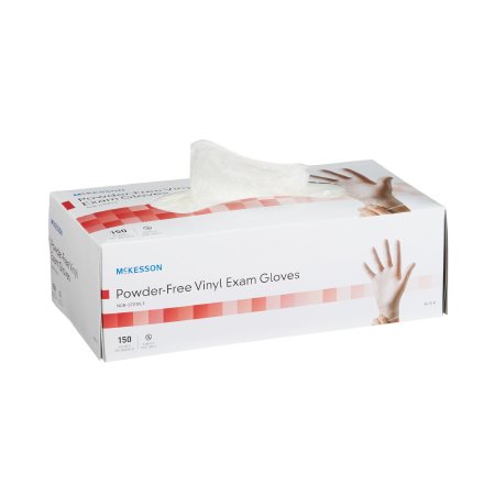 Exam Glove McKesson X-Small NonSterile Vinyl Standard Cuff Length Smooth Clear Not Chemo Approved - M-832680-2972 - Case of 1500