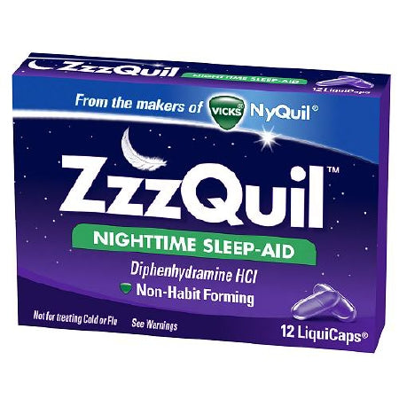 Procter & Gamble Sleep Aid ZzzQuil™ 12 per Box Caplet 25 mg Strength