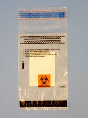Fisher Scientific Specimen Transport Bag with Document Pouch and Absorbent Pad Therapak® 6 X 9 Inch Polyethylene 50 mL (1.7 oz.) Adhesive Closure Biohazard Symbol NonSterile