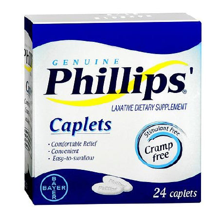 Bayer Laxative Phillips'® Caplet 24 per Box 500 mg Strength Magnesium