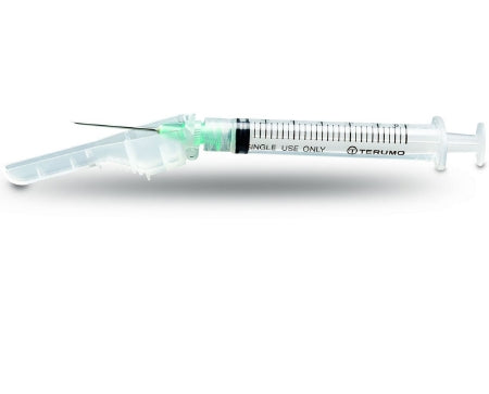 Terumo Medical Syringe with Hypodermic Needle SurGuard® 3 mL 22 Gauge 1 Inch Detachable Needle Hinged Safety Needle