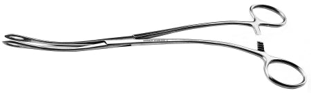 BR Surgical Uterine Forceps BR Surgical Fletcher-Van Doren 9-1/2 Inch Length Surgical Grade Stainless Steel NonSterile Ratchet Lock Finger Ring Handle Double Curved Narrow Serrated Fenestrated Oval Jaws - M-834519-2849 - Each