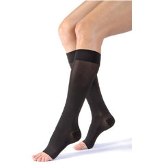 BSN Medical Compression Stocking JOBST® UltraSheer Knee High Medium Classic Black Open Toe