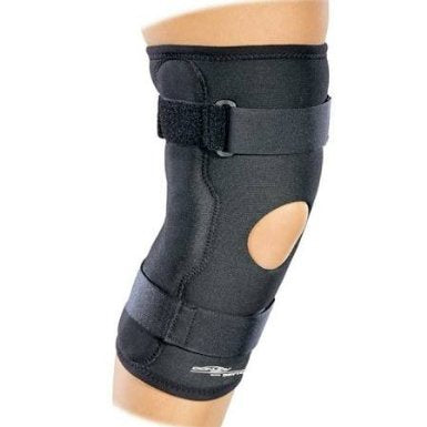 DJO Hinged Knee Brace DonJoy® Economy X-Small Wraparound / Hook and Loop Strap Closure 13 to 15-1/2 Inch Thigh Circumference / 12 to 13 Inch Mid-Patella Circumference / 10 to 12 Inch Calf Circumference Left or Right Knee