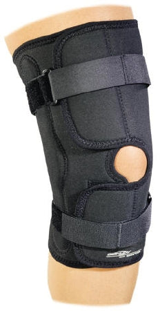 DJO Hinged Knee Brace DonJoy® Economy 3X-Large Wraparound / Hook and Loop Strap Closure 29-1/2 to 32 Inch Thigh Circumference / 21 to 23 Inch Mid-Patella Circumference / 22 to 24 Inch Calf Circumference Left or Right Knee