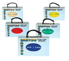 Fabrication Enterprises Hand Weight Set 5 Piece Set / Football Style with Strap CanDo® Handy Grip™ 1 lbs. / 2 lbs. / 3 lbs. / 4 lbs. / 5 lbs.
