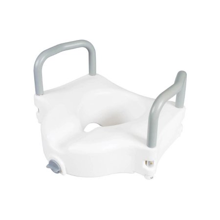 Apex-Carex Healthcare Raised Toilet Seat with Arms Classics 4-1/2 Inch Height White 300 lbs. Weight Capacity