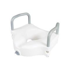 Apex-Carex Healthcare Raised Toilet Seat with Arms Classics 4-1/2 Inch Height White 300 lbs. Weight Capacity