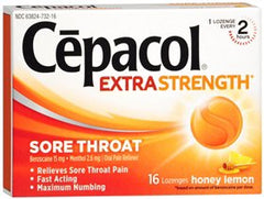 Reckitt Benckiser Sore Throat Relief Cepacol® Extra Strength 15 mg - 2.6 mg Strength Lozenge 16 per Box