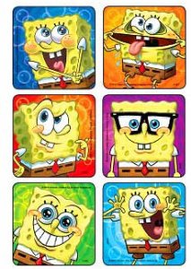 Medibadge Disney® 90 per Unit SpongeBob Closeup Faces Sticker 2.5 Inch