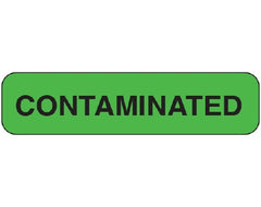 Shamrock Scientific Pre-Printed Label Shamrock Advisory Label Green Vac CONTAMINATED Black Caution 5/16 X 1-1/4 Inch - M-835957-2001 - Roll of 500