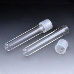 Globe Scientific Test Tube Round Bottom Plain 12 X 75 mm 5 mL Without Color Coding Dual Position Snap Cap Polystyrene Tube