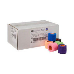 3M Cohesive Bandage 3M™ Coban™ LF 2 Inch X 5 Yard Standard Compression Self-adherent Closure Bright Green / Bright Orange / Bright Pink / Purple / Blue / Black NonSterile