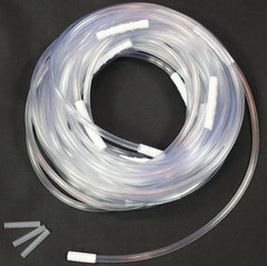 Suction Connector Tubing McKesson 100 Foot Length 0.25 Inch ID NonSterile Female / Male Connector Clear Ribbed OT Surface NonConductive PVC