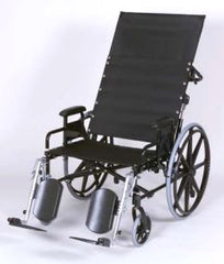 Graham-Field Bariatric Reclining Wheelchair Regency XL 2000 Heavy Duty Full Length Arm Removable Arm Style Swing-Away Elevating Legrest Black Upholstery 24 Inch Seat Width 700 lbs. Weight Capacity