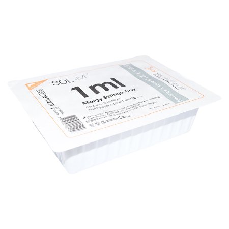 Sol-Millennium Medical Allergy Tray Sol-M™ 1 mL 27 Gauge 1/2 Inch Attached Needle Without Safety