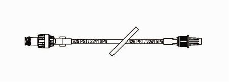 Baxter Extension Set One-Link 8.5 Inch Tubing 1 End Port 0.30 mL Priming Volume DEHP-Free - M-839626-2008 - Case of 200